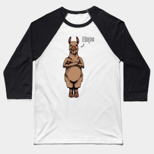 Llama nay-sayer - Nope Baseball T-Shirt